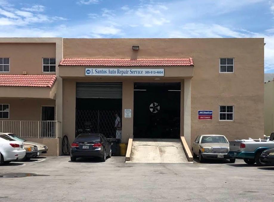 J Santos Auto Repair shop exterior in Doral, FL